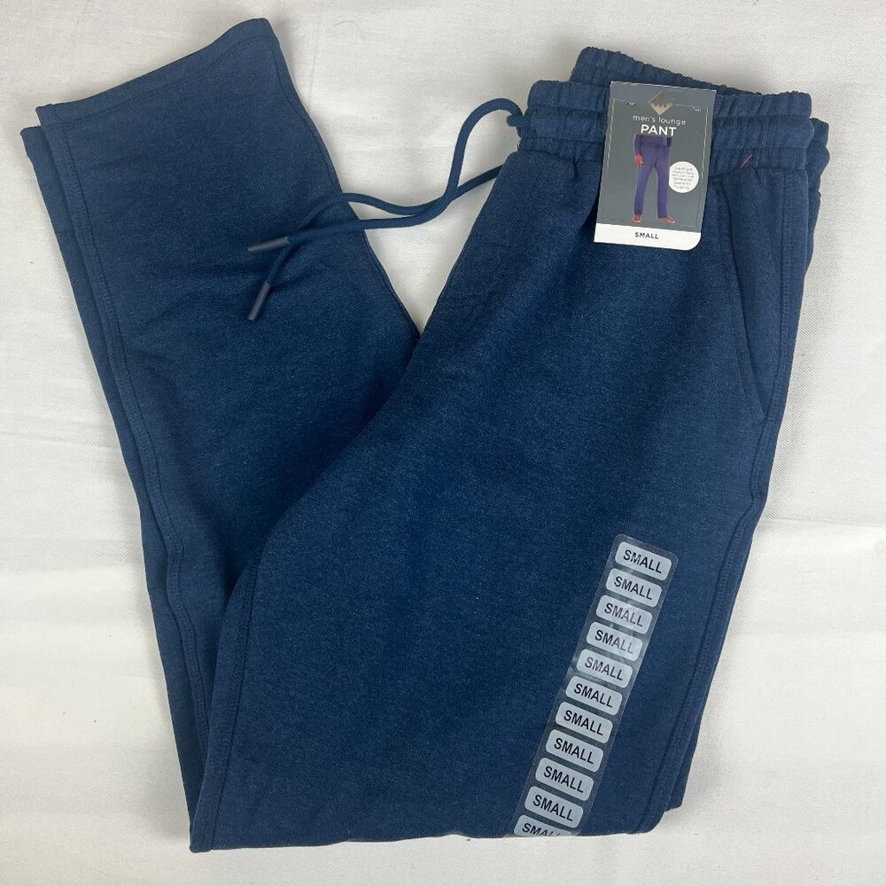 Member's Mark NWT Men's Lounge Sweatpants Size S Navy Blue, Elastic Waist